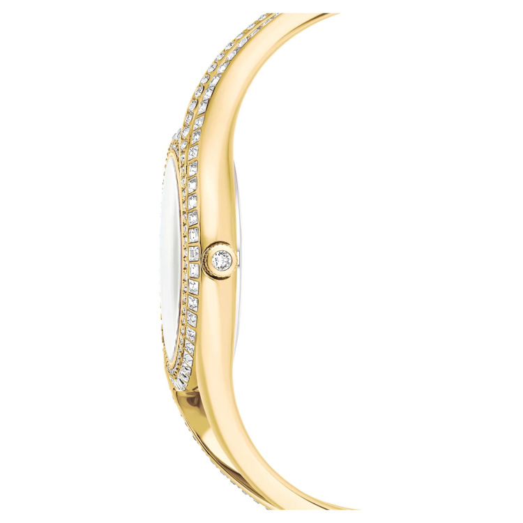 Hyperbola bangle watch Swiss Made, Metal bracelet, Gold tone, Gold-tone finish